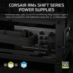 Corsair RM850x SHIFT 80 PLUS Gold Fully Modular ATX Power Supply - Image 4