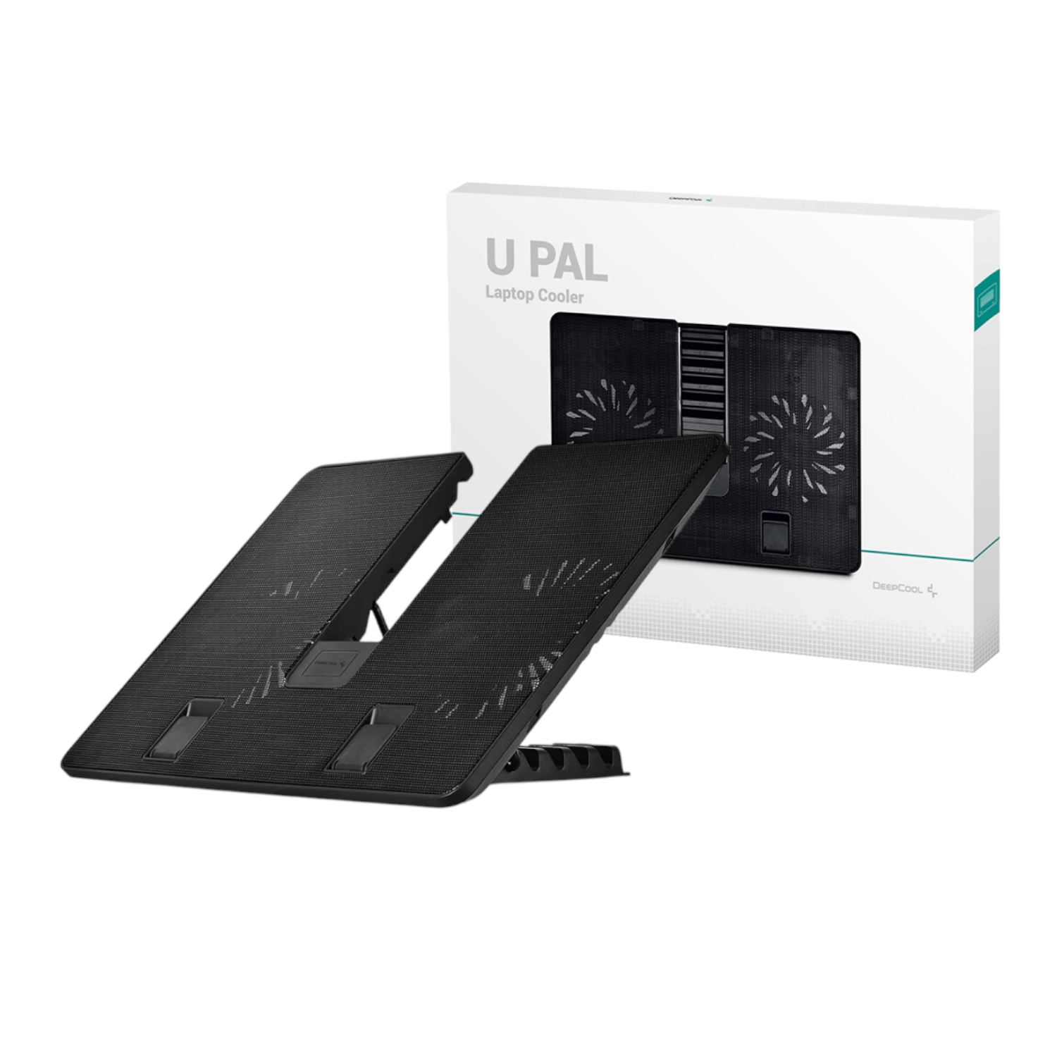 DP-N214A5-UPAL_DeepCool-U-PAL-Notebook-Cooling-Stand-Black_wr_01.jpg DeepCool U PAL Dual Fan Notebook Cooling Stand - Image 1