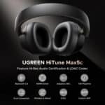 UGREEN HiTune Max 5C Hybrid ANC Headphones – Black - Image 2