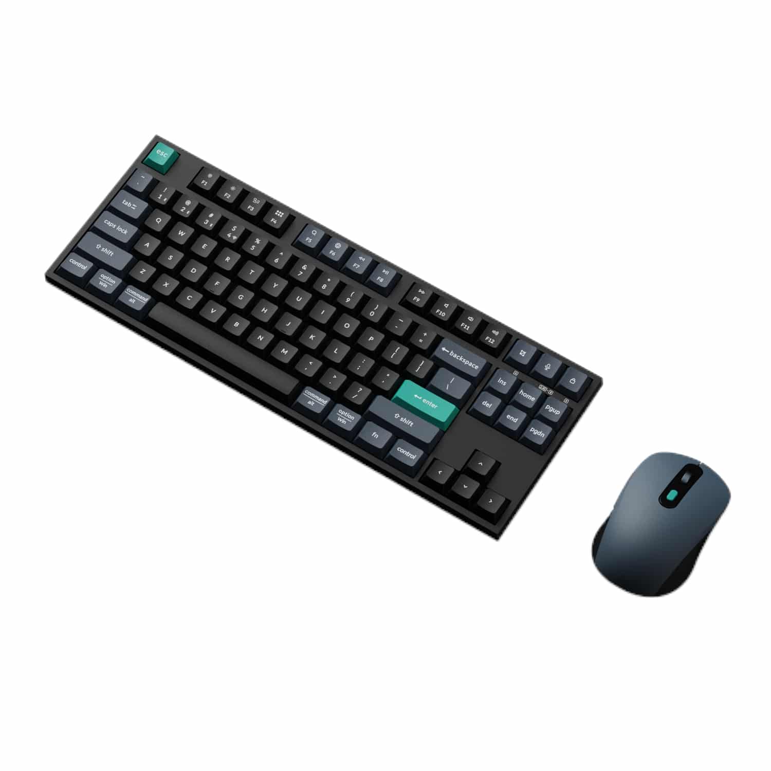 KCBD1_Keychron-B33-Wireless-Kbrd-Mse-Combo-wr_02.jpeg Keychron B33 80% TKL Wireless Keyboard and Mouse Combo – Black/Green - Image 1