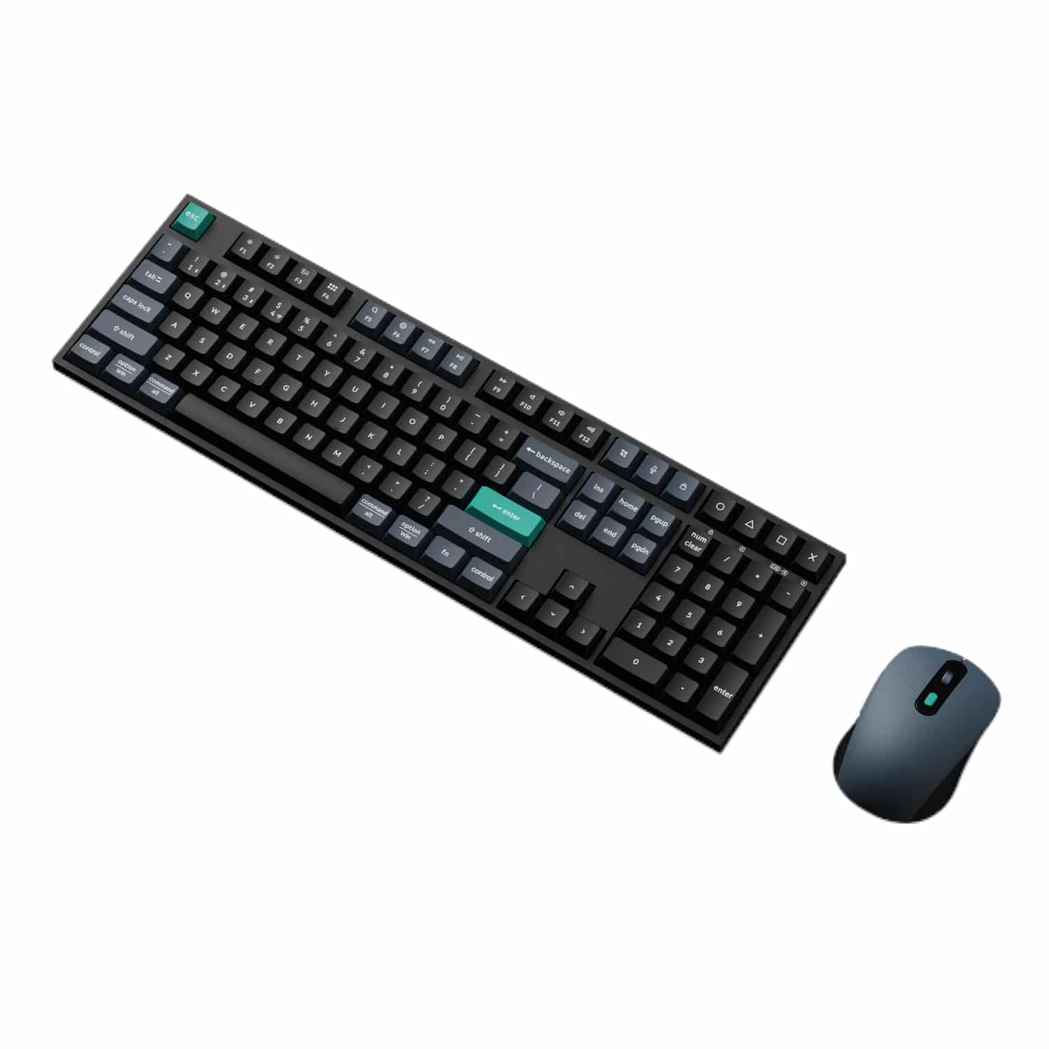 KCBD2_Keychron-B36-Wireless-Kbrd-Mse-Combo_01.jpeg Keychron B36 100% Layout Wireless Keyboard and Mouse Combo – Black/Green - Image 1
