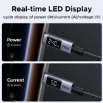 UGREEN 240W USB Type-C Cable with LED Display 2M - Image 4