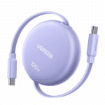 UGREEN 100W Fast Charging Retractable USB Type-C Cable 1M - Purple