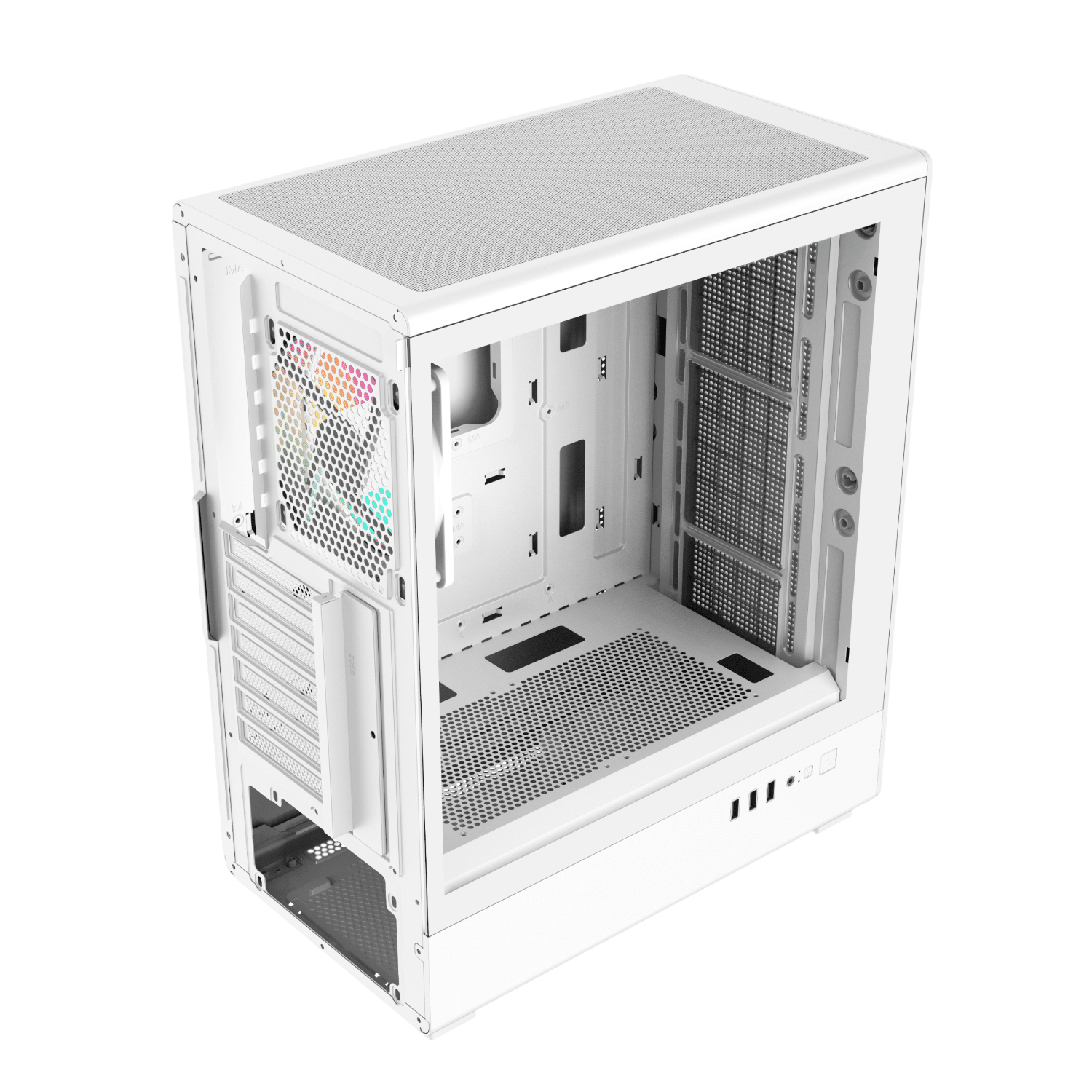 FSP M221 ATX Mid Tower Gaming Chassis - White - Image 5