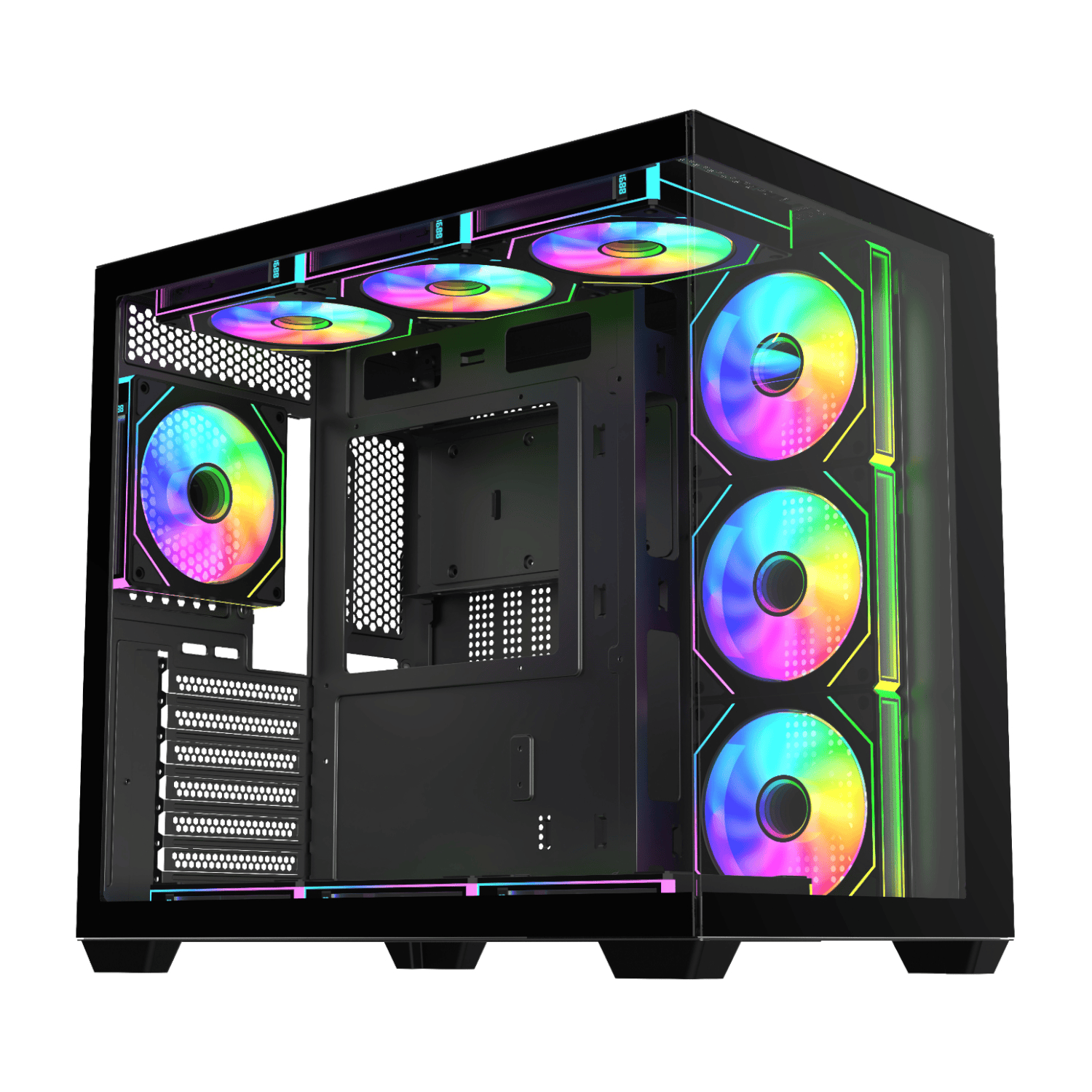 FSP M341 ARGB ATX Mid Tower Gaming Chassis - Black - Image 1