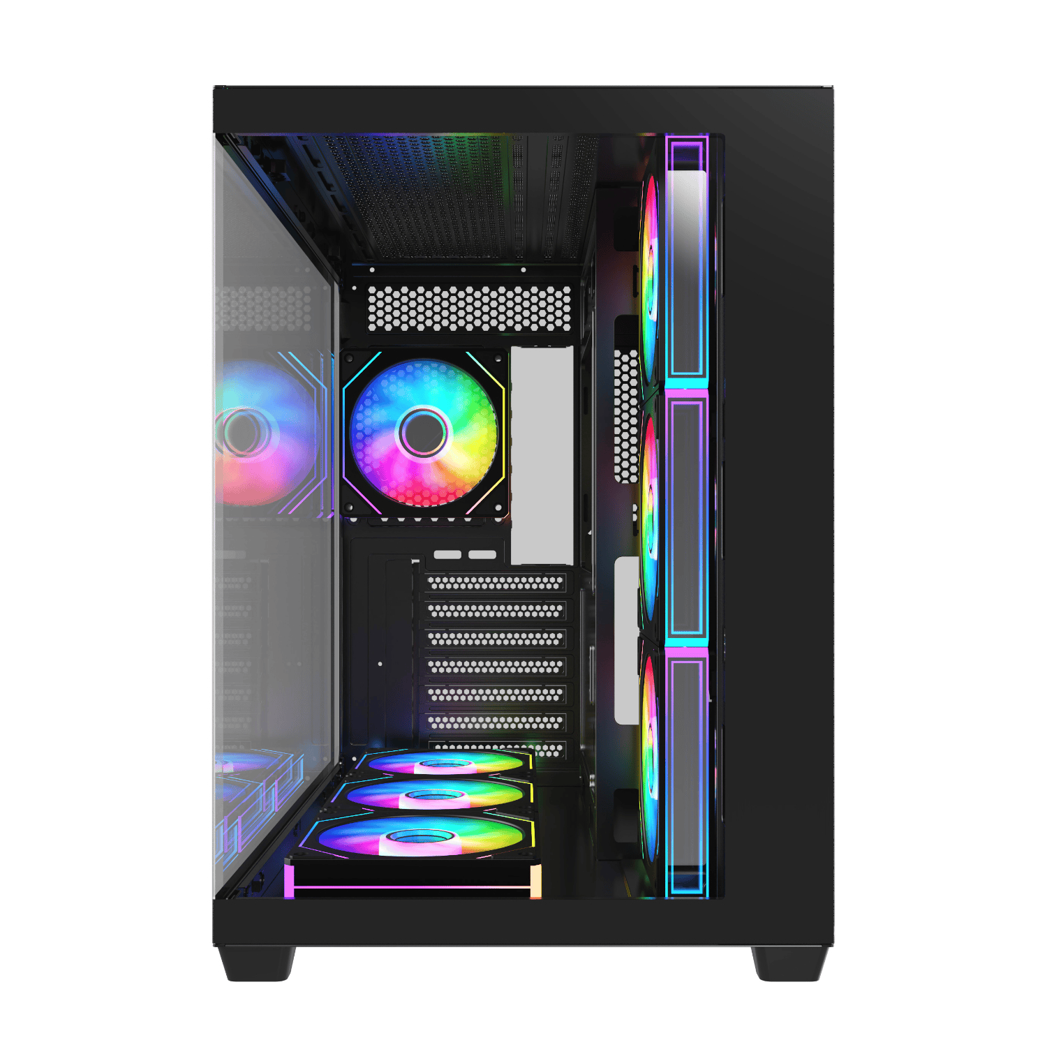 FSP M341 ARGB ATX Mid Tower Gaming Chassis - Black - Image 2