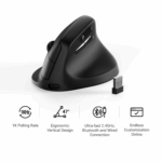 Keychron M5-A29 1K Wireless Mouse (BT/2.4GHz/Wired) - Black - Image 3