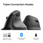Keychron M5-A29 1K Wireless Mouse (BT/2.4GHz/Wired) - Black - Image 4