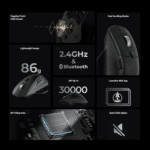 Keychron M6S-B72 1K Wireless Mouse (BT/2.4GHz/Wired) - Black - Image 7