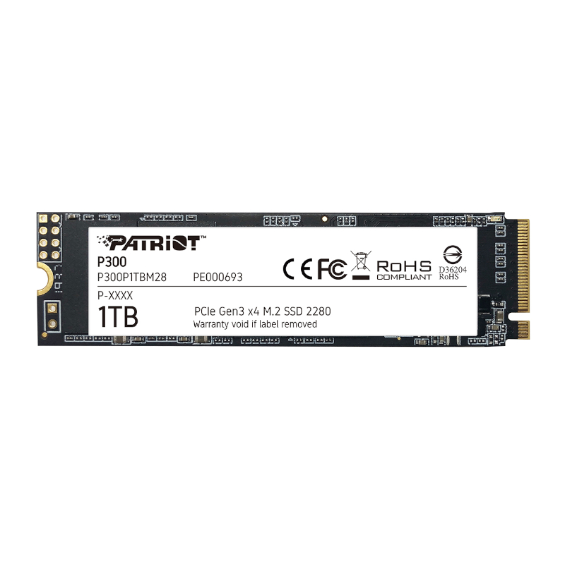 P300P1TBM28_wr_01.jpg Patriot P300 1TB M.2 PCIe NVMe SSD - Image 1