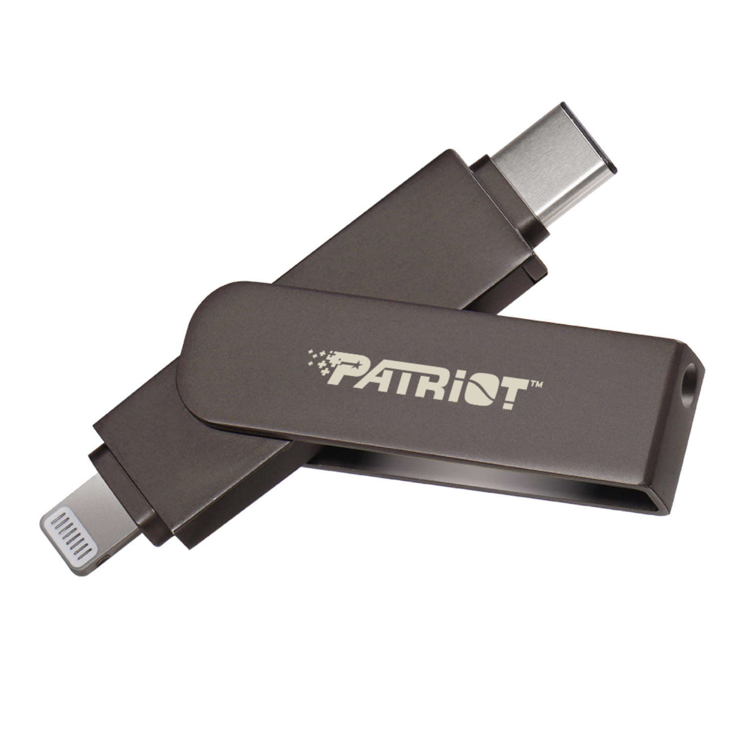 PI256GSKM30CL_Patriot-iLuxe-Stick-C-256GB-USB-3.2-GEN-1-Type-C-Lightning-Flash-Drive-Black_wr_01a.jpg Patriot iLuxe Stick C 256GB USB 3.2 GEN 1 Type C + Lightning Flash Drive - Black - Image 1