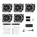 Antec Prizm 120 ARGB Case Fan 5 Pack + Controller - Black - Image 7