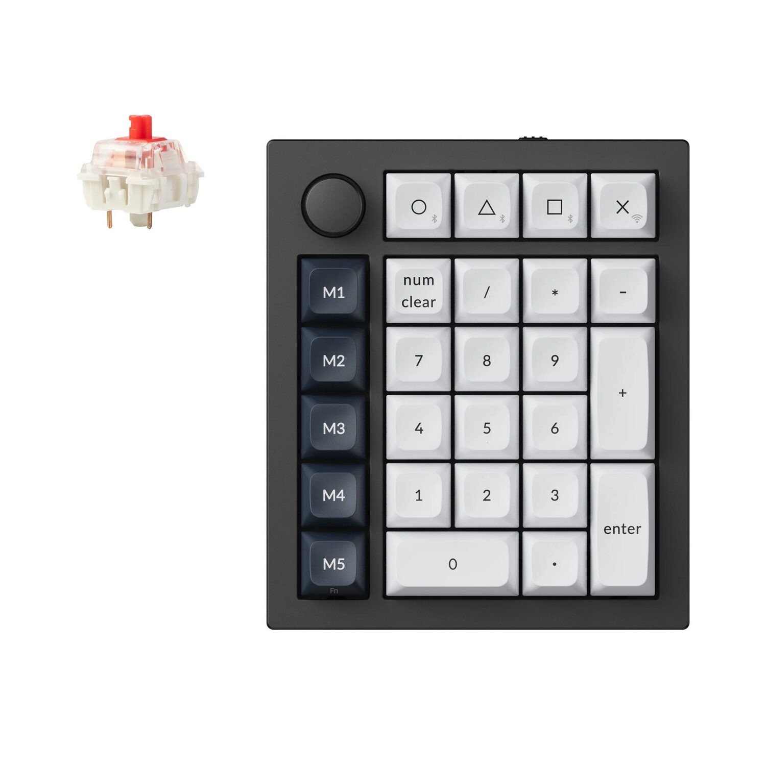 Q0M-M1_Keychron_Q0_Max_QMK_Gateron_Jupiter_Red__wr_01.jpg Keychron Q0 Max QMK Gateron Jupiter Red RGB Wireless Custom Number Pad Carbon Black - Image 1