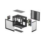 Deepcool CG330 3F Panoramic Dual-Chamber Micro-ATX Gaming Chassis - Black - Image 12
