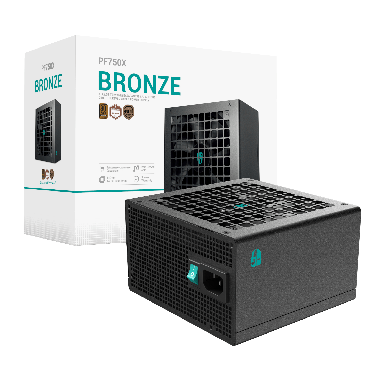 R-PF750X-HD0B-JGEU_DeepCool_PF750-X_750W_80_PLUS_Bronze_Non_wr_01.png DeepCool PF750-X 750W 80 PLUS Bronze Non-Modular Power Supply - Image 1