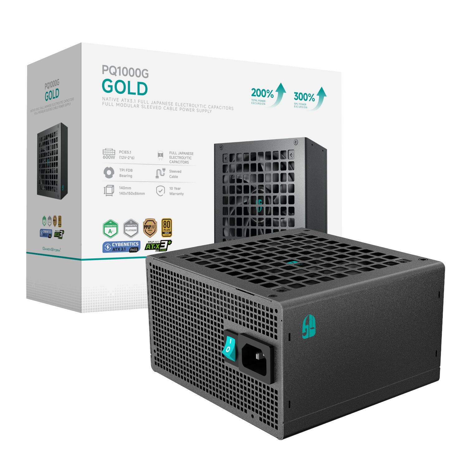 R-PQA00G-FD1B-JGEU-V1_DeepCool_Gamerstorm_PQ1000G_1000W_80PLUS_wr_01.jpg DeepCool Gamerstorm PQ1000G 1000W 80PLUS Gold Fully Modular Power Supply - Image 1