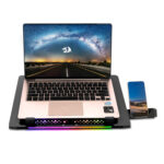 REDRAGON Dual USB 5 Fan RGB Gaming Notebook Stand - Image 5