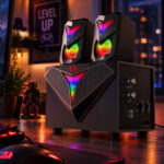 REDRAGON 2.1 Satellite Speaker TOCCATA RGB 11W Gaming Speaker - Black - Image 7