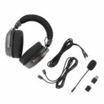 Redragon FURY WRS Over-Ear Wireless Gaming Headset - Black - Image 6