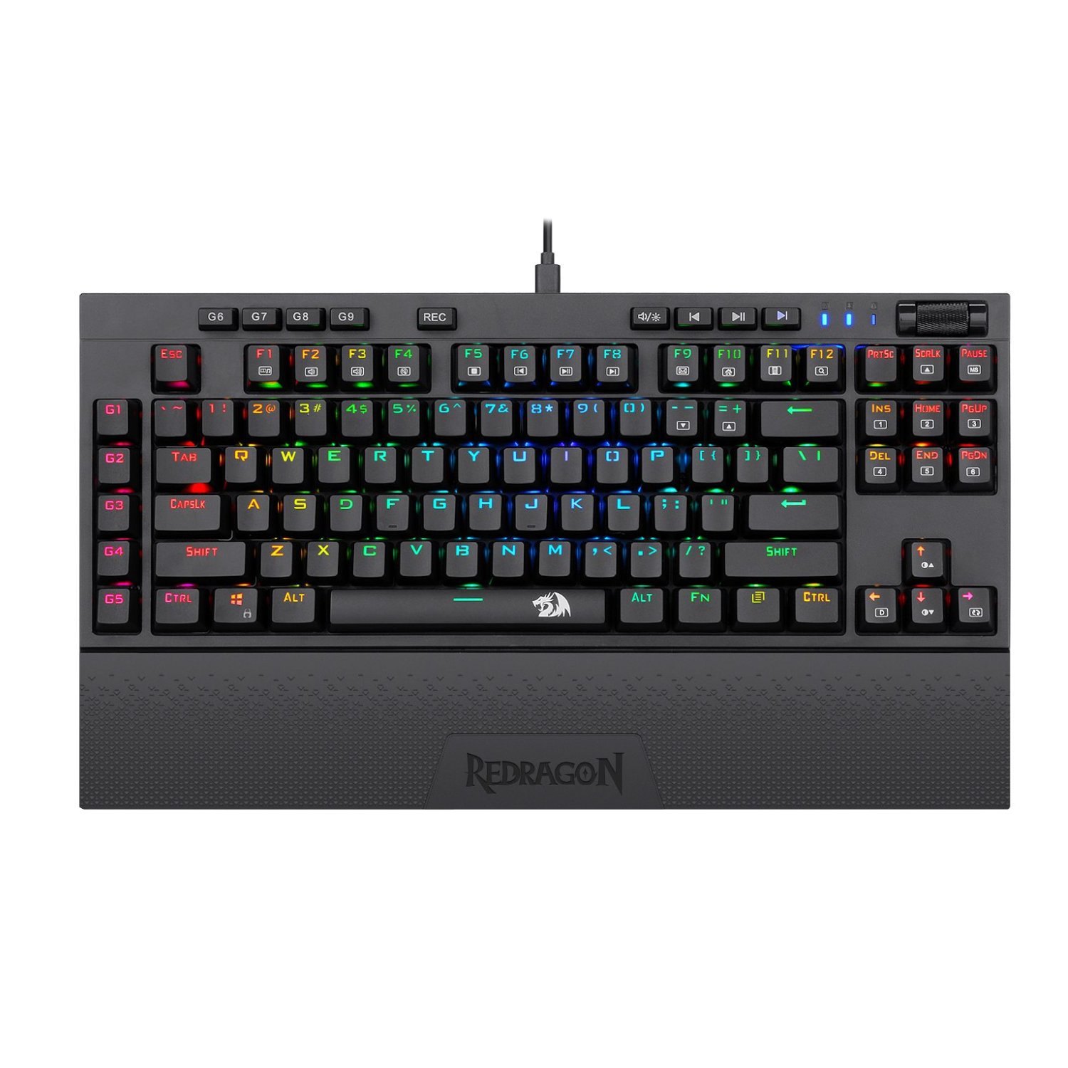 RD-K588RGB_Redragon-K588-RGB-Pro-BROADSWORD-TKL-Mechanical-Wired-Gaming-Keyboard-Black_wr_01a.jpg Redragon K588 RGB Pro BROADSWORD TKL Mechanical Wired Gaming Keyboard - Black - Image 1