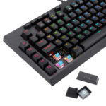 Redragon K588 RGB Pro BROADSWORD TKL Mechanical Wired Gaming Keyboard - Black - Image 6