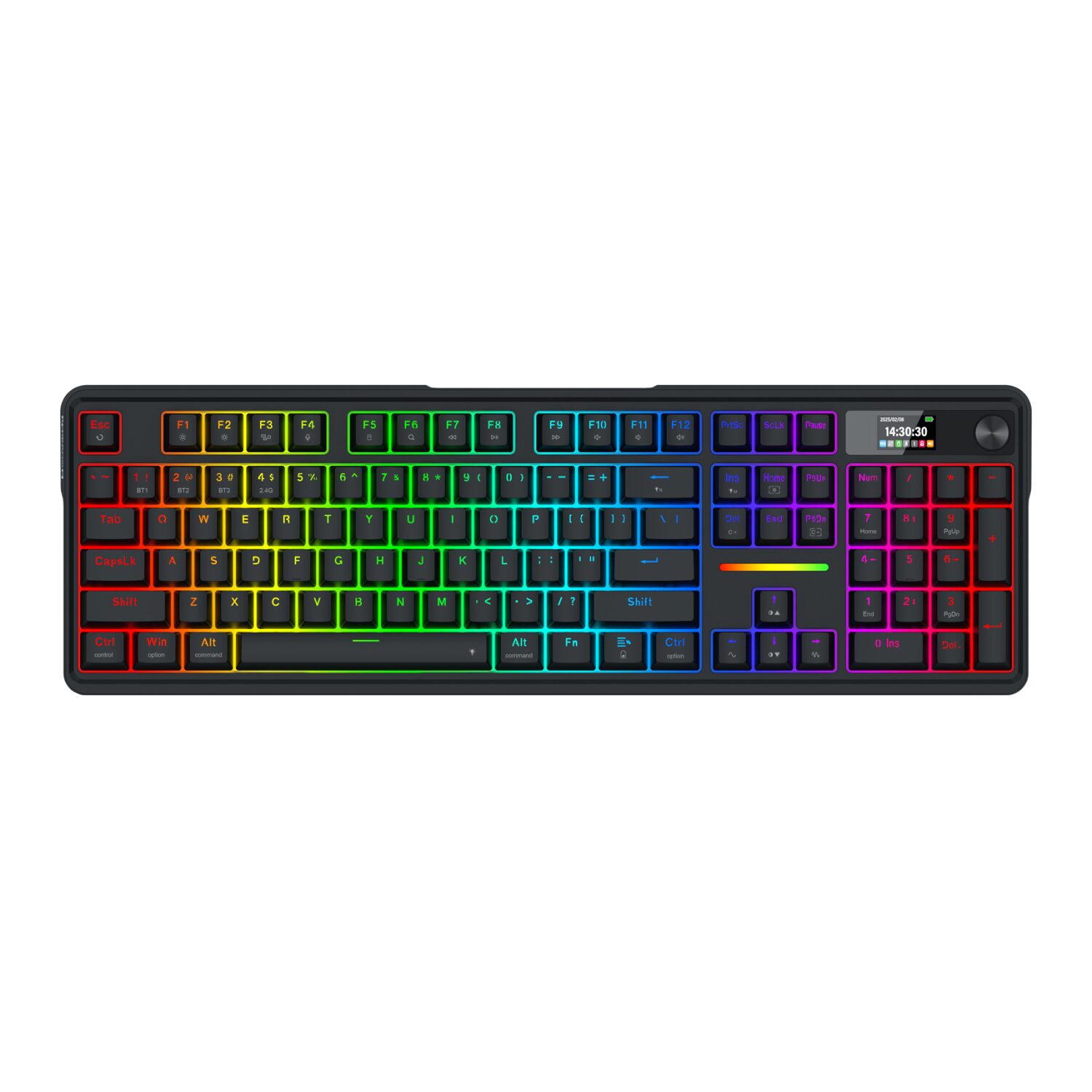RD-K762RGB-PRO_Redragon_K762_TERRAFLARE_PRO_RGB_Wireles_wr_01.jpg Redragon K762 TERRAFLARE PRO RGB Wireless Gasket Gaming Keyboard - Image 1