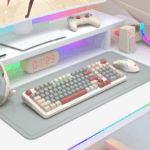 Redragon EISA 100 Retro RGB Wireless Mechanical Keyboard - Cream/Grey - Image 7