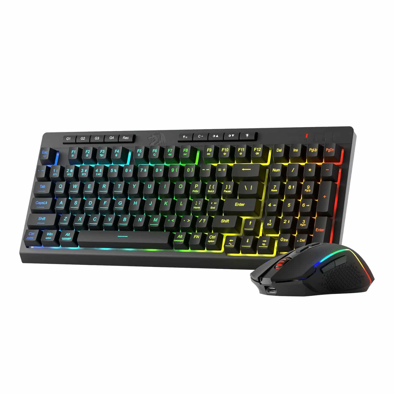 RD-S142-WR-01.jpg Redragon RYLO PRO S142 Tri-Mode RGB Gaming Keyboard and Mouse Combo - Image 1