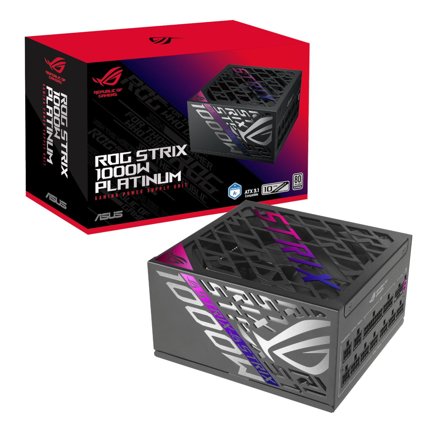 ASUS ROG STRIX 1000W 80 PLUS Platinum ATX 3.1 Fully-Modular Power Supply - Image 1