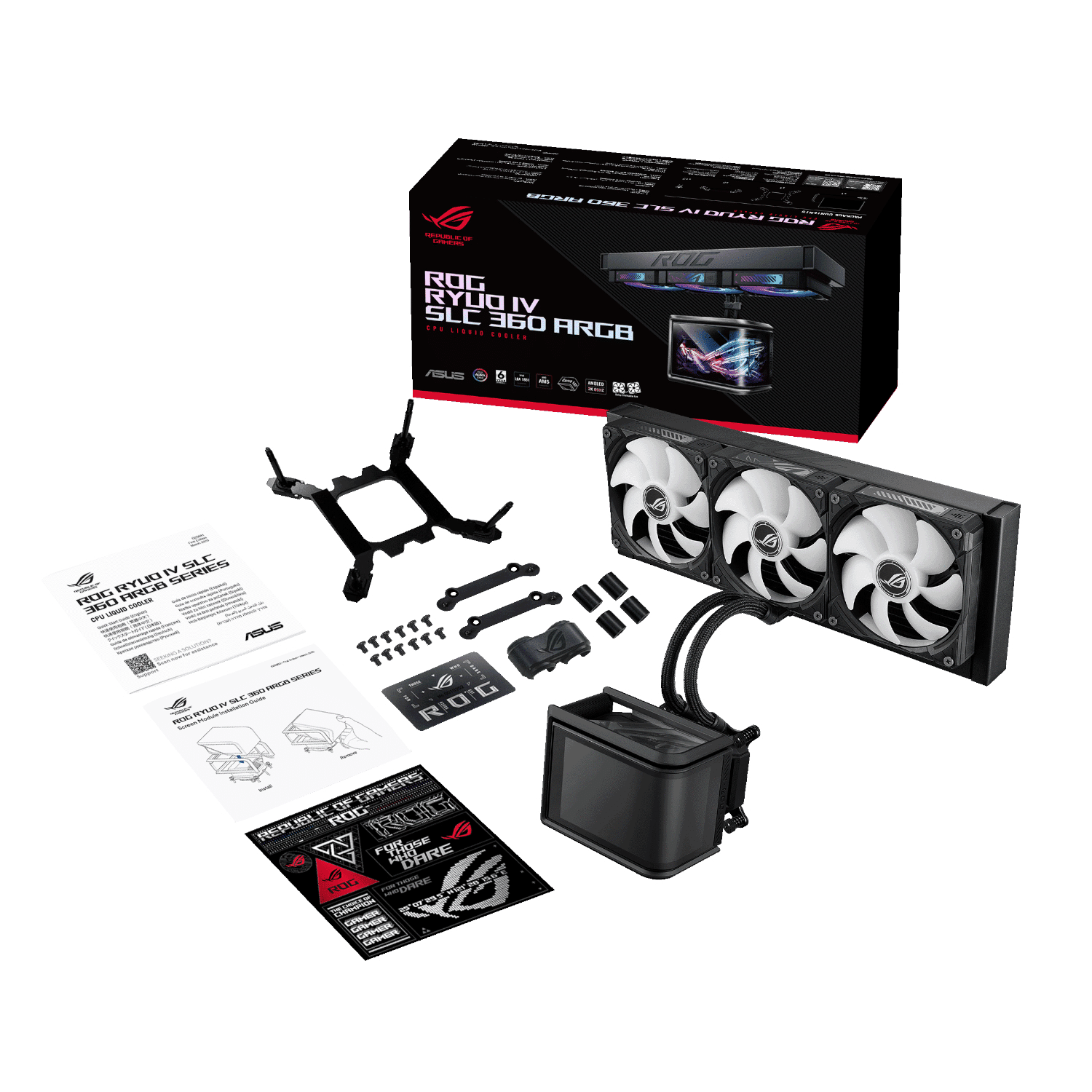 ASUS ROG Ryuo IV SLC 360mm ARGB Liquid CPU Cooler - Black - Image 8