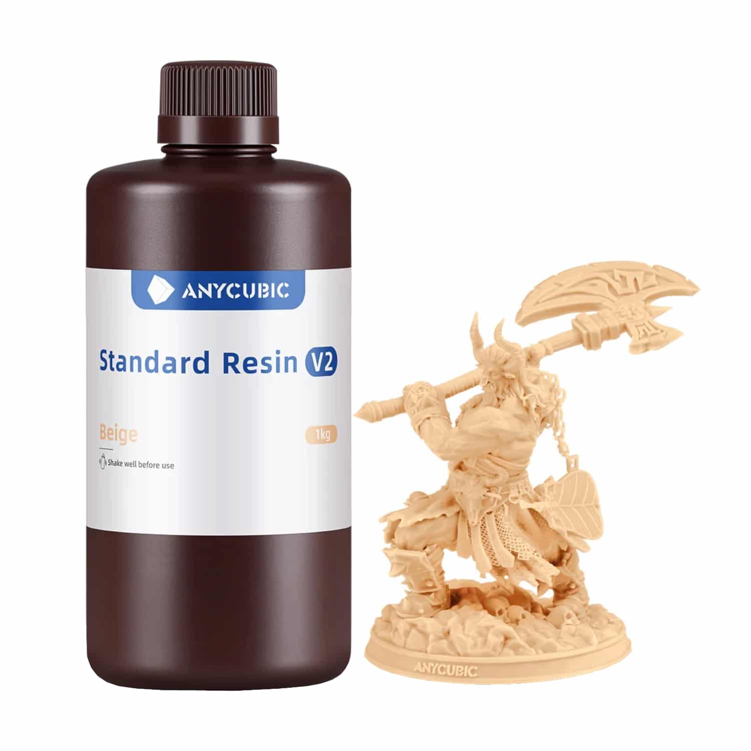 SBZ2BG-10_Anycubic-Standard-Resin-V2-Beige_wr_01a.jpg Anycubic Standard Resin V2 - Beige - Image 1