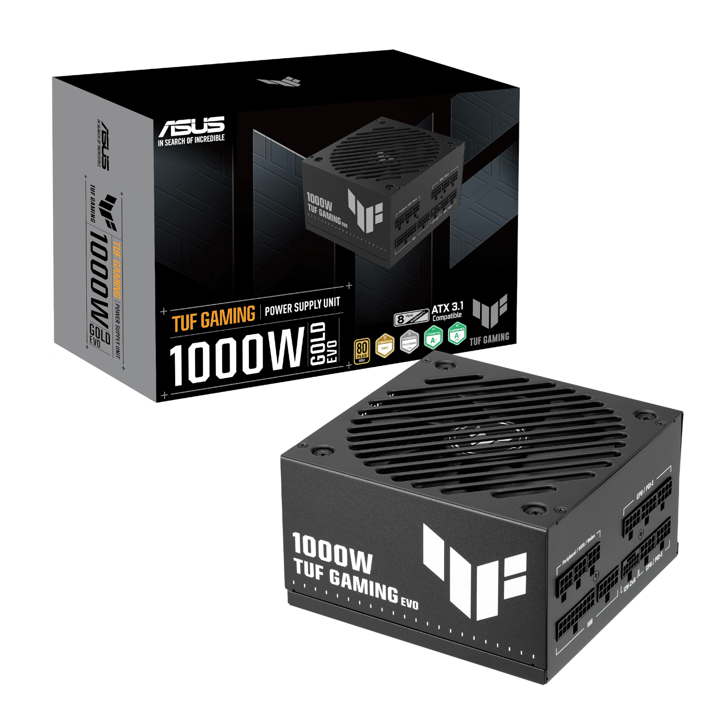 TUF-GAMING-1000G-EVO_ASUS_TUF_Gaming_1000W_80_PLUS_Gold_EVO_A_wr_01.png ASUS TUF Gaming 1000W 80 PLUS Gold EVO ATX 3.1 Modular Power Supply - Image 1