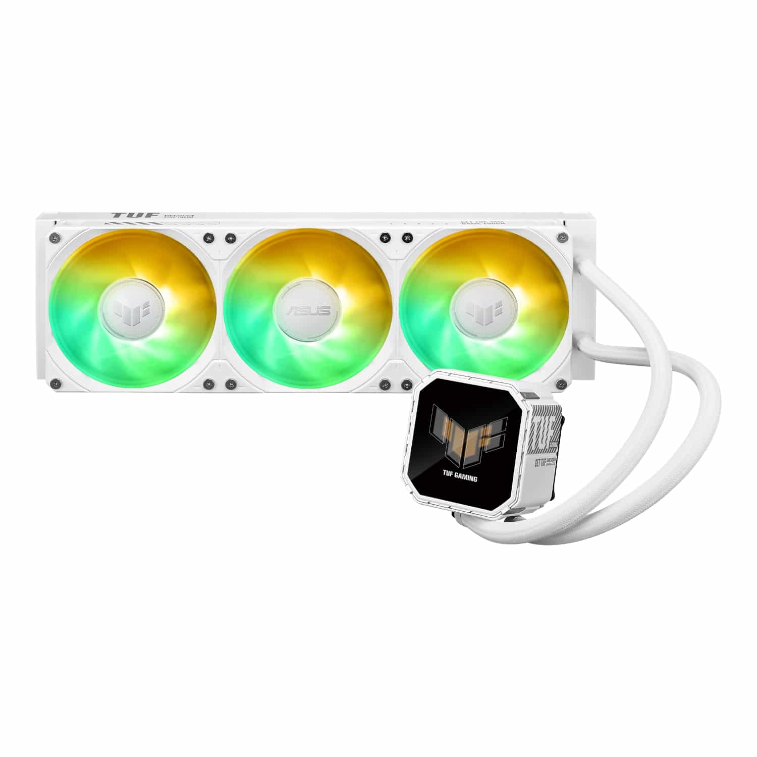TUFGAMINGLCIII360ARGBLCDW_ASUS-TUF-Gaming-LC-III-360-ARGB-CPU-Liquid-Cooler-White_wr_01a.jpg ASUS TUF Gaming LC III 360 ARGB CPU Liquid Cooler - White - Image 1