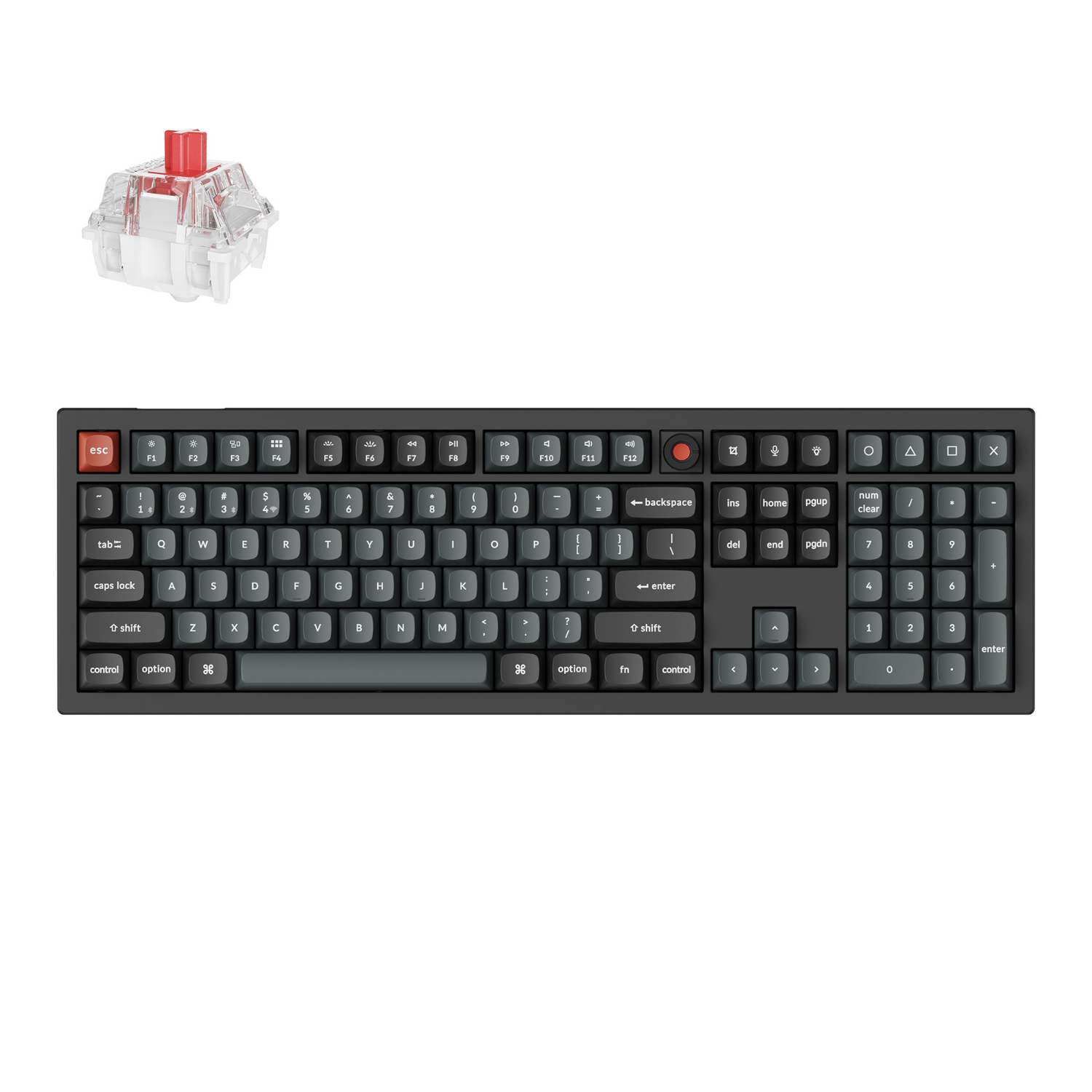 V6U-D1_Keychron-V6-Ultra-8K-Wireless-Custom-Mechanical-Keyboard-E28093-Black_wr_01a.jpg Keychron V6 Ultra 100% 8K Red Switch Hot-Swappable Gateron Jupiter RGB Wireless Keyboard - Image 1