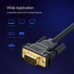 UGREEN VG101 VGA Male to Male Cable 3M - Image 6