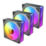 Antec VISION PWM 120mm ARGB Infinity Mirror Case Fan 3 Pack Black - Image 2